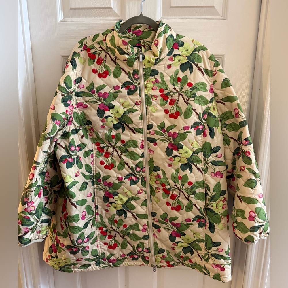Darling Horse Cherry Blossom Puffer Jacket - Size 2X
